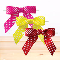 Polka Dot Grosgrain Bows with Twist Ties