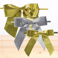 Metallic Bows with Twist Ties