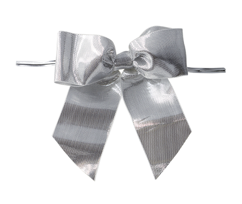 Silver Metallic Bow