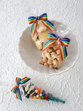Rainbow Ribbon Bow with Twist tie