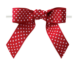 0250 Red Polka Dot Grosgrain Bow