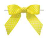 0650 Maize Yellow Polka Dot Grosgrain Bow