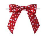 Hearts Print Bow with Twist Tie