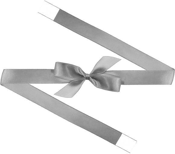 0012 Silver Bow + Ribbon Wrap