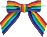 Rainbow Ribbon Bow with Twist tie