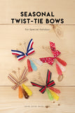 Hearts Print Bow with Twist Tie