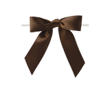 0850 Brown Satin Bow