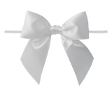 0029 White Satin Bow