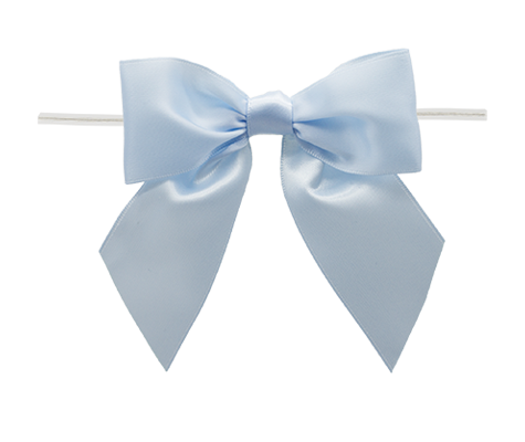 0305 Lt. Blue Satin Bow