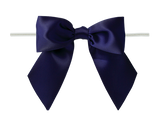 0370 Navy Satin Bow