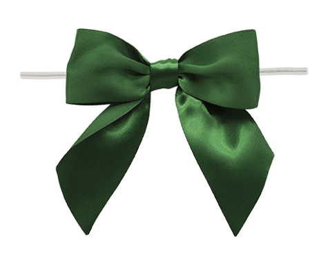 0587 Forest Green Satin Bow