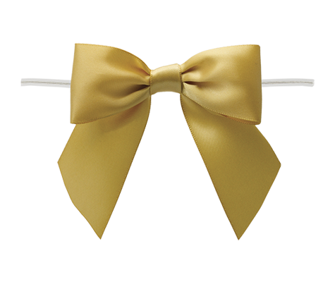 0690 Old Gold Satin Bow