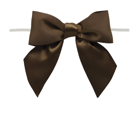 0850 Brown Satin Bow