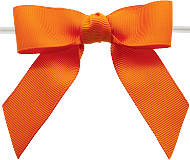 0750 Orange Grosgrain Bow