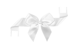 0029 White Pre-tie Bow with Glue Dot