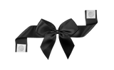 0030 Black Pre-tie Bow with Glue Dot