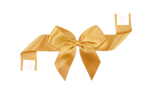 Packaging Express_0690 Old Gold Pretie Bow with Glue Dot