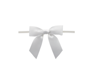 0029 White Satin Bow