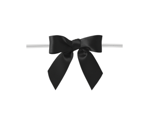 0030 Black Satin Bow