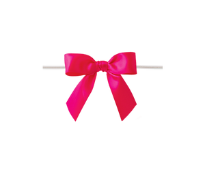 0175 Shocking Pink Satin Bow