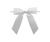 0029 White Satin Bow