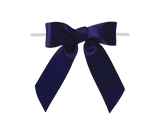 0370 Navy Satin Bow