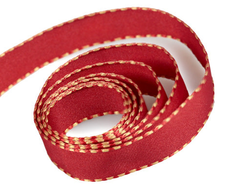 Hazel Ribbon Packaging Express 0250 Red Taffeta with Hazel Stitch Ribbon – Papillon ...
